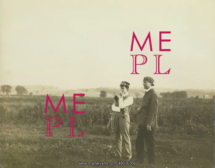 : Orville Wright and Griffith Brewer at Huffman Prairie 1914 : Orville Wright and Griffith Brewer at Huffman Prairie 1914