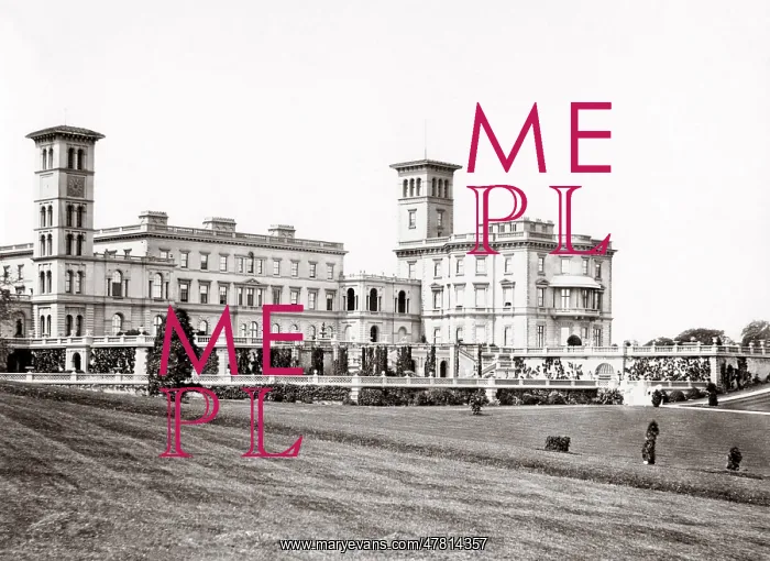 : Osborne House, royal residence, Isle of Wight, c.1870's : Osborne House, royal residence, Isle of Wight, c.1870's