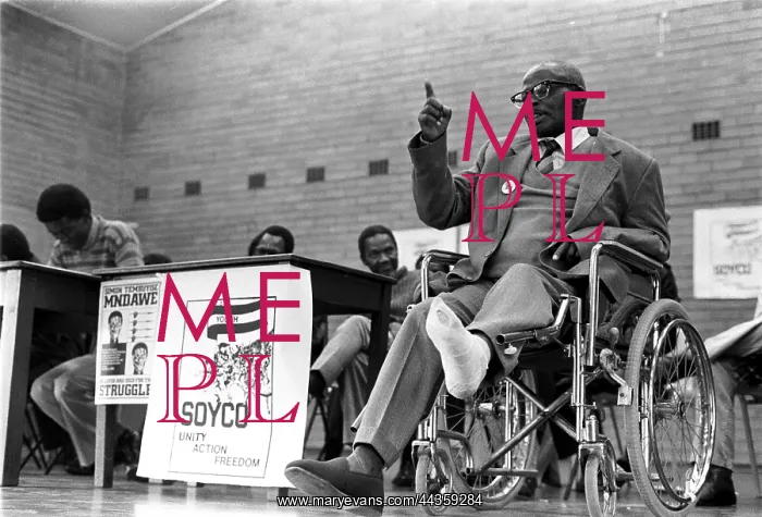 : Oscar Mphetu. UDF struggle veteran. Johannesburg 1983 : Oscar Mphetu. UDF struggle veteran. Johannesburg 1983