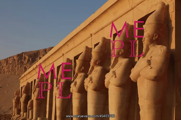 : Osiride statues, Temple of Hatshepsut, Theban Necropolis : Osiride statues, Temple of Hatshepsut, Theban Necropolis