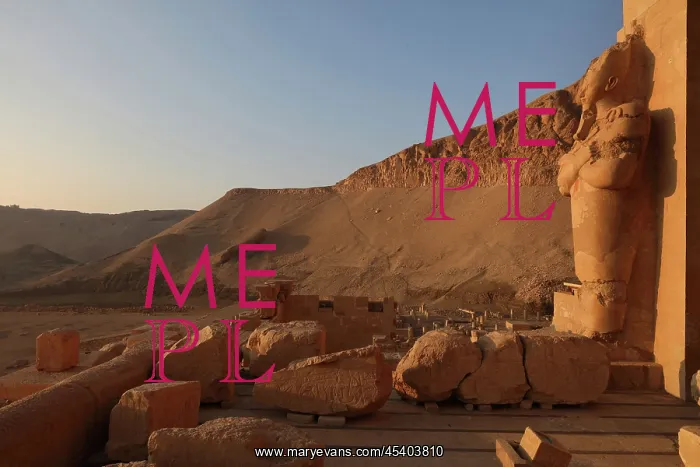 : Osiride statues, Temple of Hatshepsut, Theban Necropolis : Osiride statues, Temple of Hatshepsut, Theban Necropolis