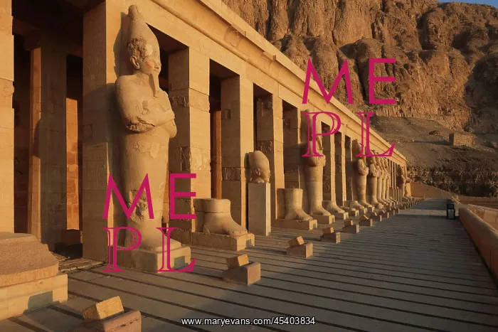 : Osiride statues, Temple of Hatshepsut, Theban Necropolis : Osiride statues, Temple of Hatshepsut, Theban Necropolis