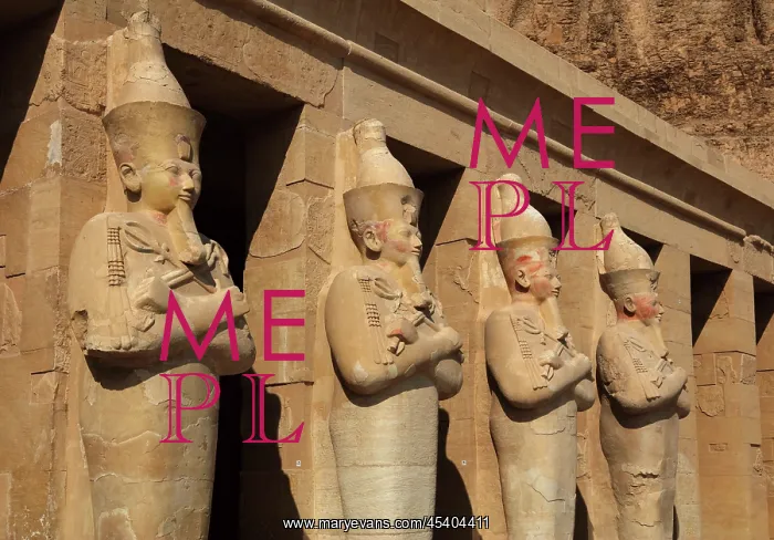 : Osiride statues, Temple of Hatshepsut, Theban Necropolis : Osiride statues, Temple of Hatshepsut, Theban Necropolis