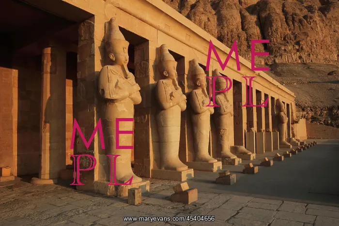 : Osiride statues, Temple of Hatshepsut, Theban Necropolis : Osiride statues, Temple of Hatshepsut, Theban Necropolis