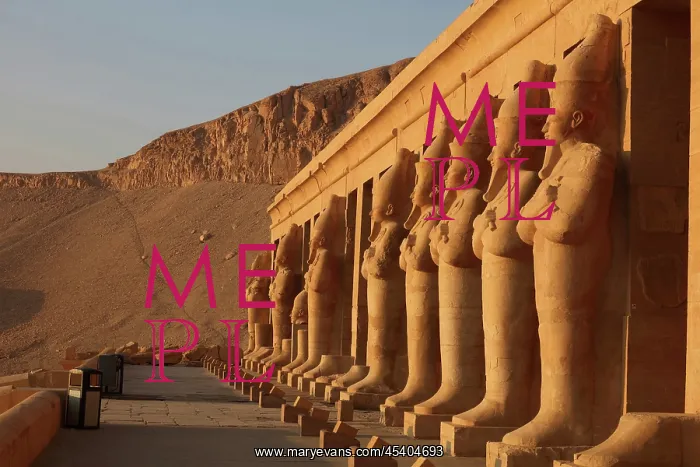 : Osiride statues, Temple of Hatshepsut, Theban Necropolis : Osiride statues, Temple of Hatshepsut, Theban Necropolis