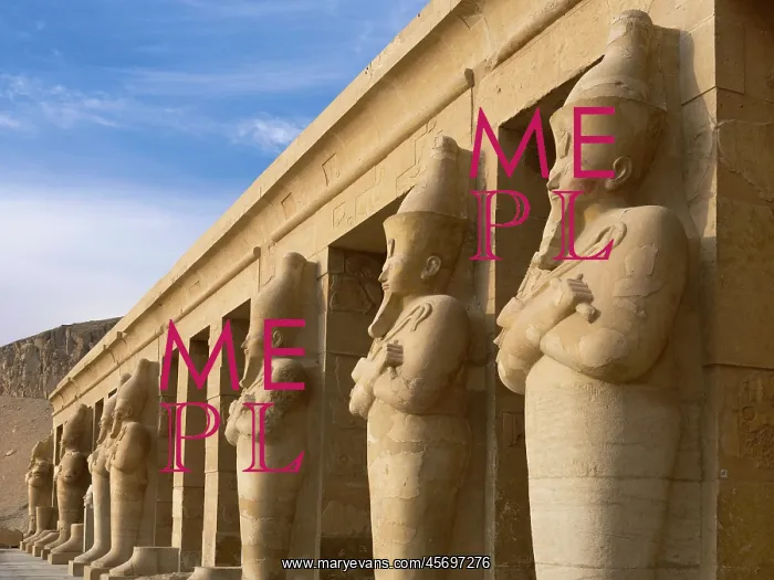  : Osiride statues, Temple of Hatshepsut, Luxor, Egypt