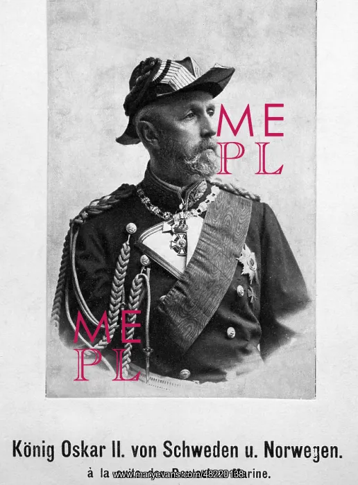  : Oskar II. - king - Sweden - Bernadotte - Gemahl von Sophie von Nassau -