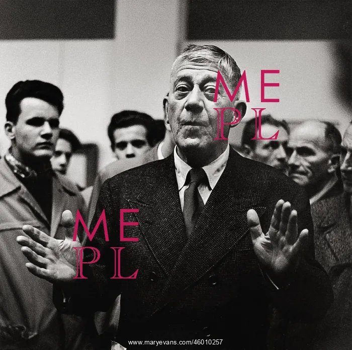: Oskar Kokoschka at the opening of his exhibition : Oskar Kokoschka at the opening of his exhibition
