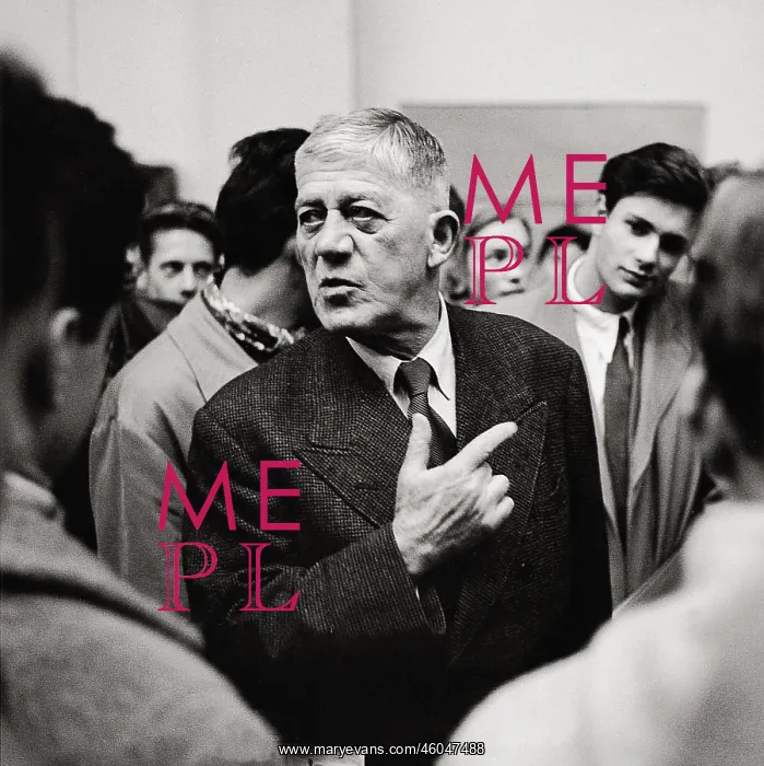 : Oskar Kokoschka at the opening of his exhibition : Oskar Kokoschka at the opening of his exhibition