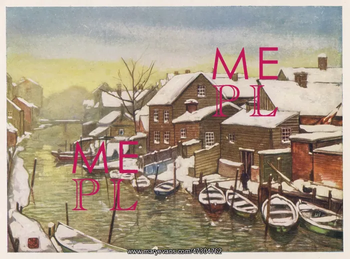 : OSLO / SNOW / OLD CANAL 1905 : OSLO / SNOW / OLD CANAL 1905