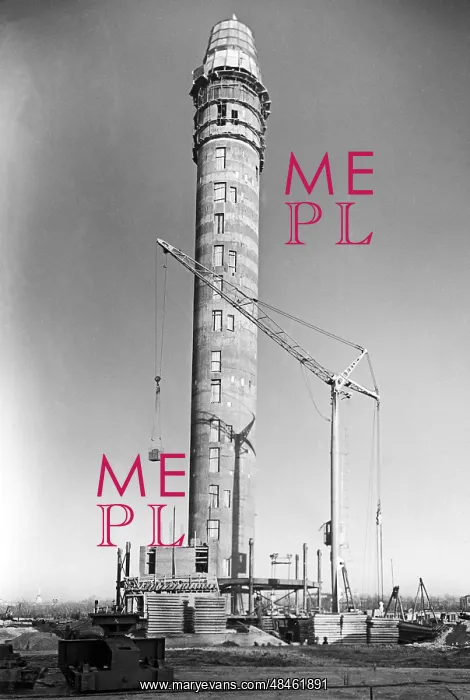 : Ostankino Tower under construction : Ostankino Tower under construction