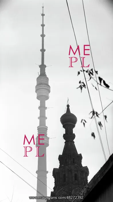 : Ostankino Tower in Moscow, 1968 : Ostankino Tower in Moscow, 1968