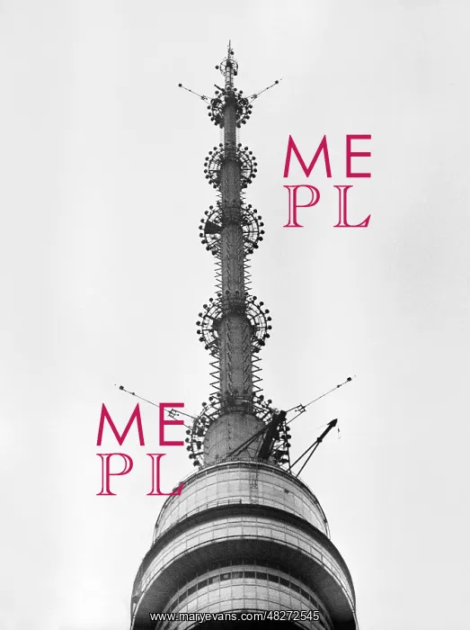 : Ostankino Tower in Moscow, 1970 : Ostankino Tower in Moscow, 1970