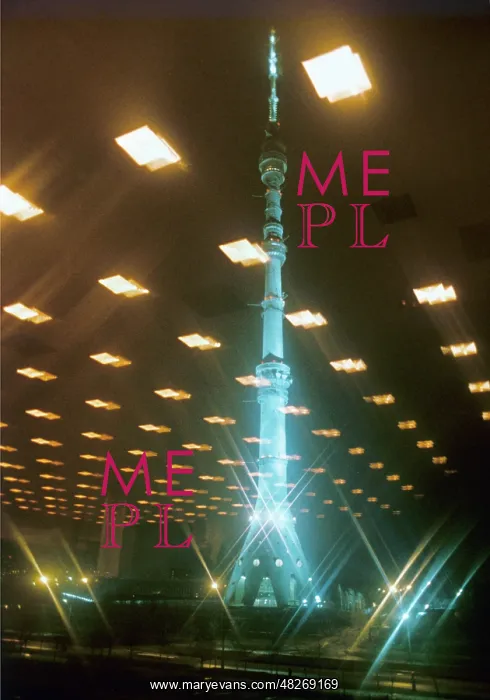 : Ostankino Tower in Moscow, 1983 : Ostankino Tower in Moscow, 1983