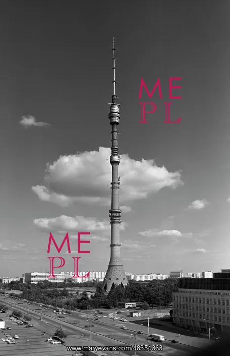 : Ostankino Tower in Moscow, 1983 : Ostankino Tower in Moscow, 1983