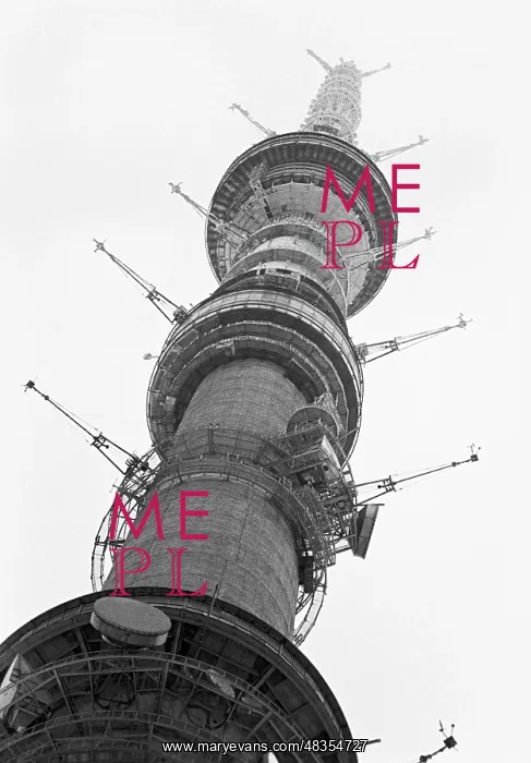 : Ostankino Tower in Moscow, 1988 : Ostankino Tower in Moscow, 1988