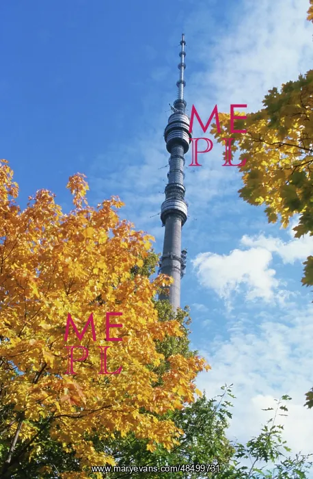 : Ostankino Tower in Moscow, 1988 : Ostankino Tower in Moscow, 1988