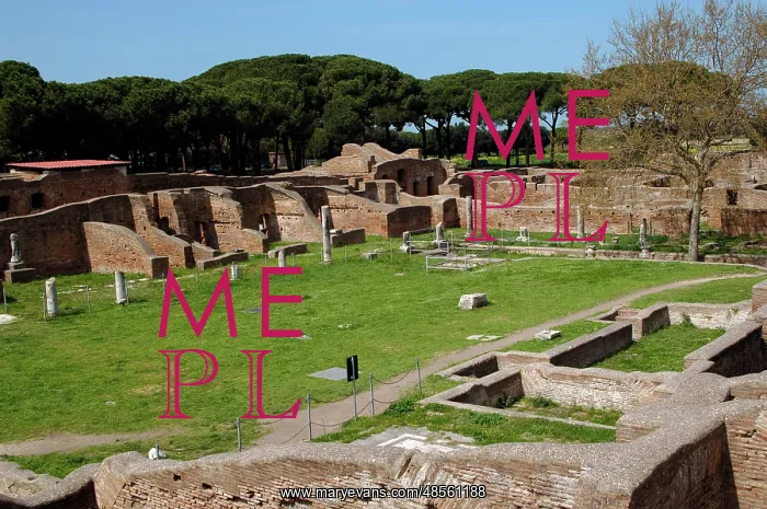 : Ostia Antica. Palaestra of the Baths of Neptune : Ostia Antica. Palaestra of the Baths of Neptune