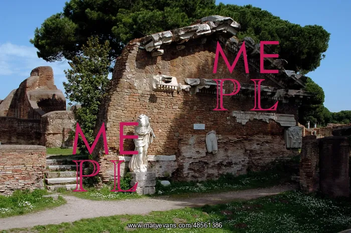 : Ostia Antica. Temple of Roma and Augustus : Ostia Antica. Temple of Roma and Augustus