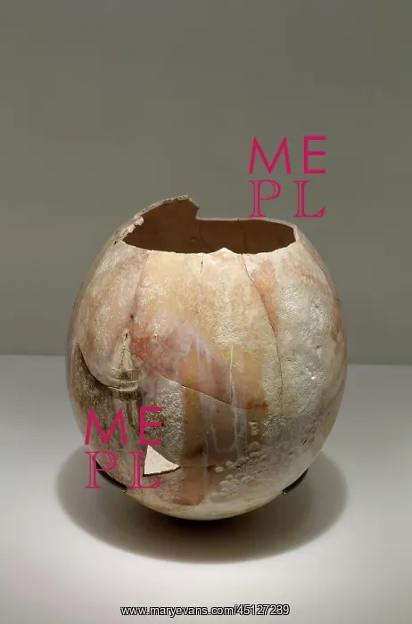 : Ostrich egg shell, Bahrain National Museum, Manama, Bahrain : Ostrich egg shell, Bahrain National Museum, Manama, Bahrain