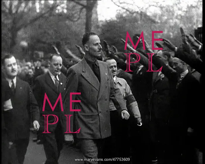 : Oswald Mosley Being Saluted by his Followers : Oswald Mosley Being Saluted by his Followers