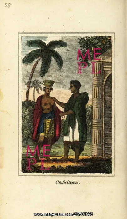 : Otaheiteans or natives of Tahiti, Polynesia, 1818 : Otaheiteans or natives of Tahiti, Polynesia, 1818