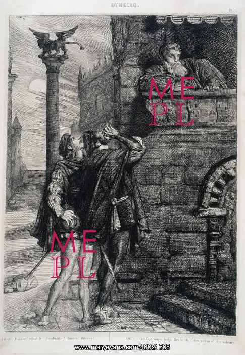 : Othello illustration by Chasseriau : Othello illustration by Chasseriau
