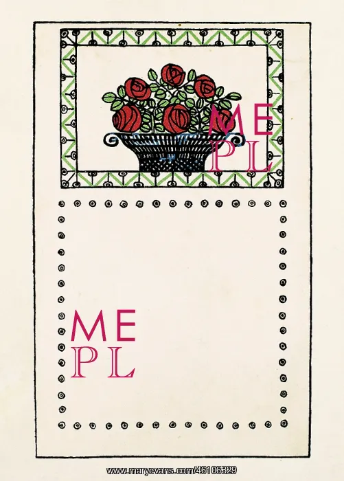 : Otto Beran (probably). Basket of Flowers : Otto Beran (probably). Basket of Flowers