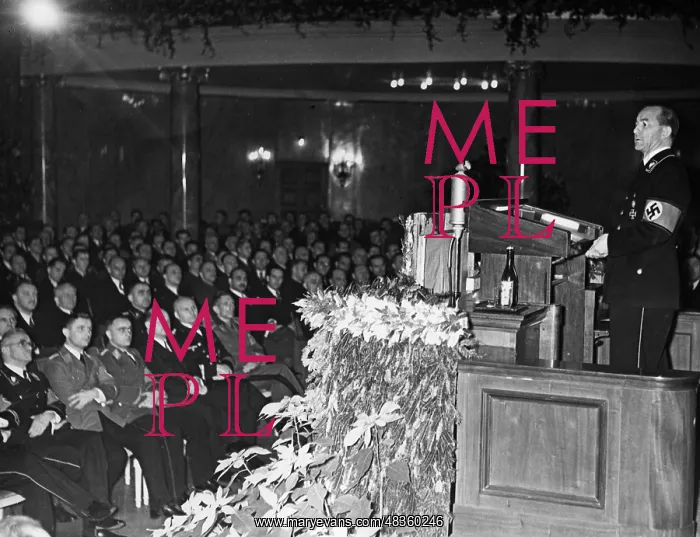  : Otto Dietrich in the New Assembly Hall of the