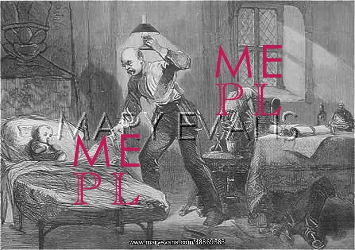 : Otto von Bismarck finds orphan in his bed : Otto von Bismarck finds orphan in his bed