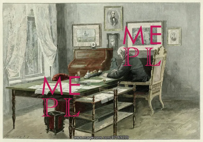 : Otto von Bismarck in his study : Otto von Bismarck in his study