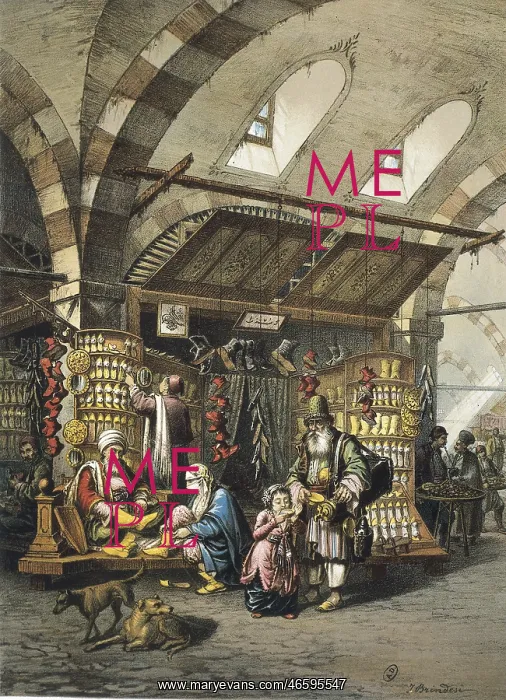 : Ottoman Empire (19th c.). Bazaar at Constantinople : Ottoman Empire (19th c.). Bazaar at Constantinople