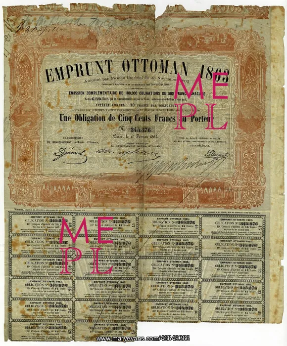  : Ottoman Empire Bearer Bond