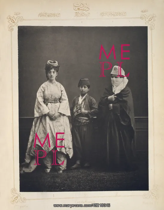 : The Ottoman Empire, studio portrait of models ? : The Ottoman Empire, studio portrait of models ?