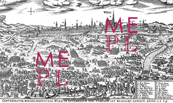 : Ottoman Wars, Siege of Vienna 1529, view of the : Ottoman Wars, Siege of Vienna 1529, view of the