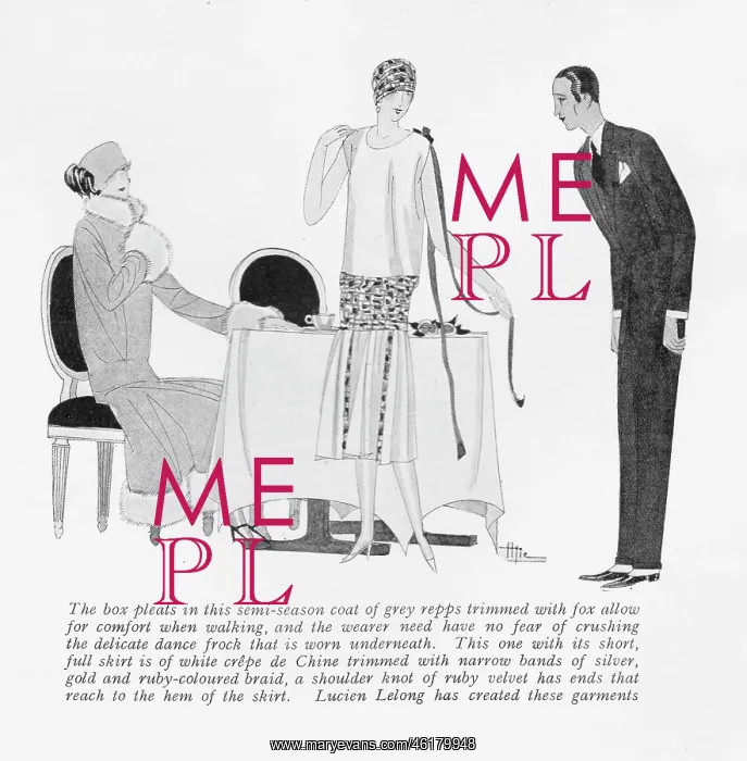 : Two outfits from Lucien Lelong, Paris, 1925 : Two outfits from Lucien Lelong, Paris, 1925