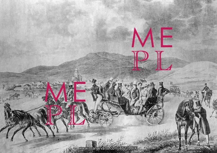 : Outing company in Vienna around 1830 : Outing company in Vienna around 1830