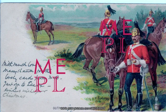 : Outpost of the 2nd Dragoon Guards - men and horses : Outpost of the 2nd Dragoon Guards - men and horses
