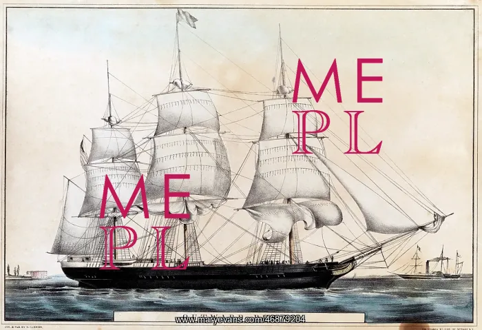  : Outward Bound. Sailing ship leaving harbour