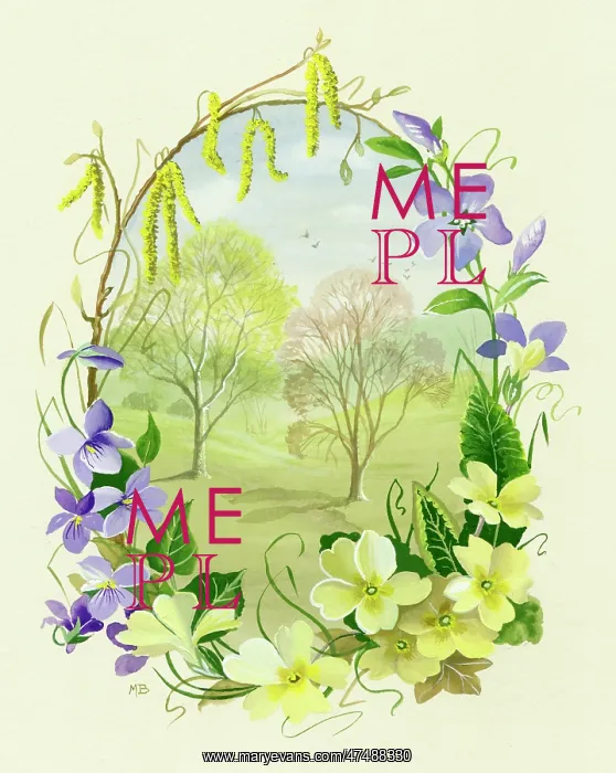  : Oval design of assorted flowers