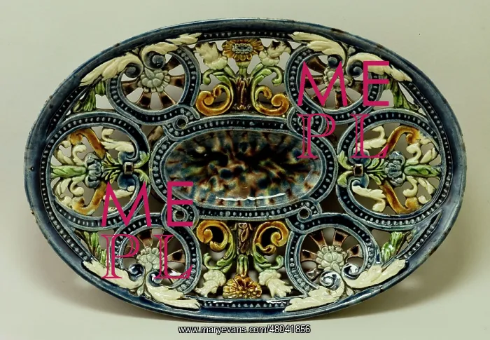 : Oval dish. Anonymous after Bernard Palissy (1510- c.1590) : Oval dish. Anonymous after Bernard Palissy (1510- c.1590)