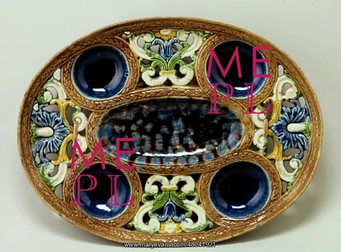 : Oval dish. Anonymous after Bernard Palissy (1510- c.1590) : Oval dish. Anonymous after Bernard Palissy (1510- c.1590)