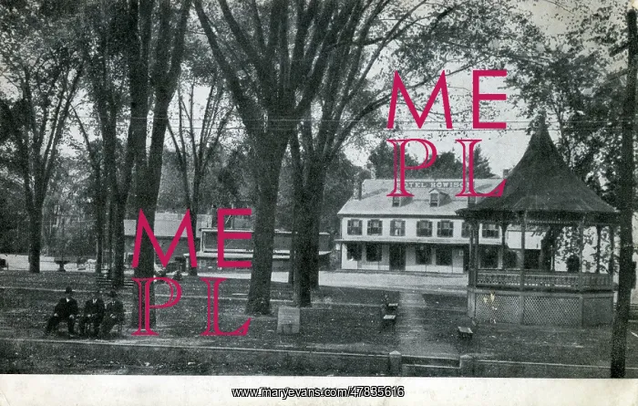 : The Oval, Hotel Howison, Bandstand, Milford, New Hampshire : The Oval, Hotel Howison, Bandstand, Milford, New Hampshire