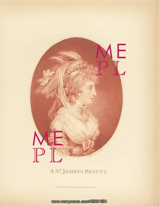: Oval portrait of Priscilla Burrough as a St. James : Oval portrait of Priscilla Burrough as a St. James