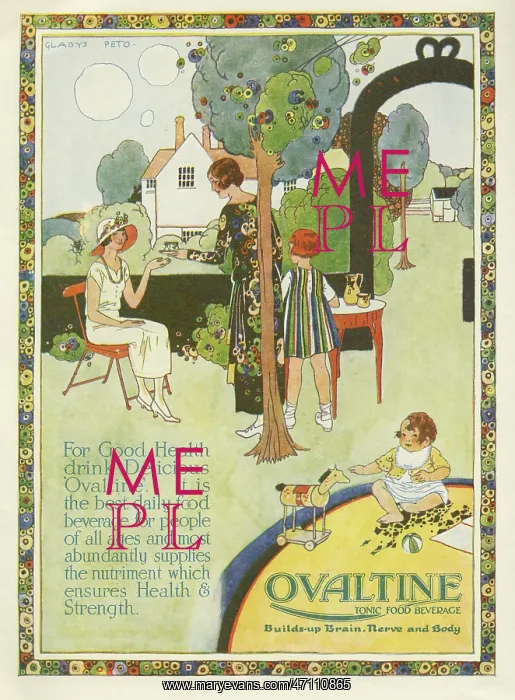 : Ovaltine advertisement by Gladys Peto : Ovaltine advertisement by Gladys Peto