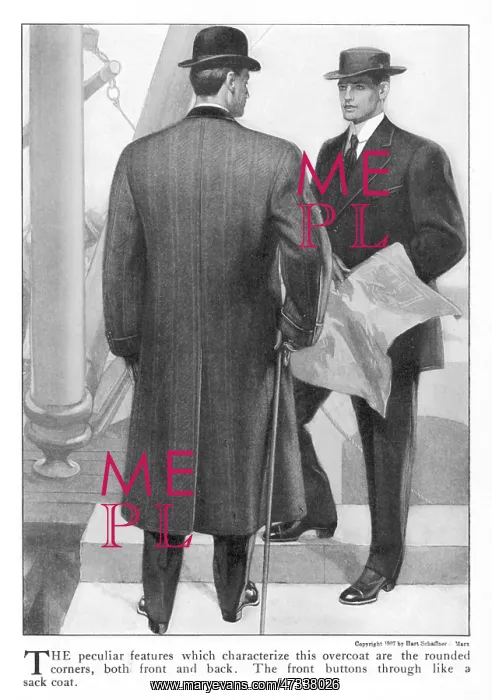 : Overcoat Back View 1907 : Overcoat Back View 1907