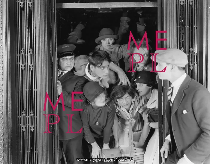 : Overcrowded elevator : Overcrowded elevator