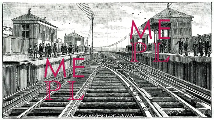 : Overhead Electric Railway Station, Liverpool Docks 1893 : Overhead Electric Railway Station, Liverpool Docks 1893