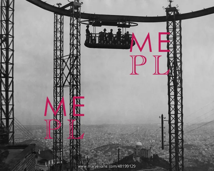 : Overhead railway over Barcelona, 1929 : Overhead railway over Barcelona, 1929