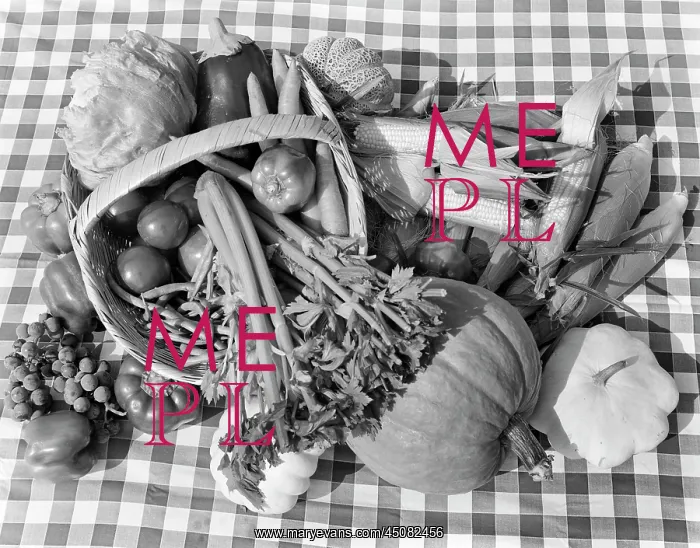 : Overhead view of Assortment of Fruits and Vegetables : Overhead view of Assortment of Fruits and Vegetables